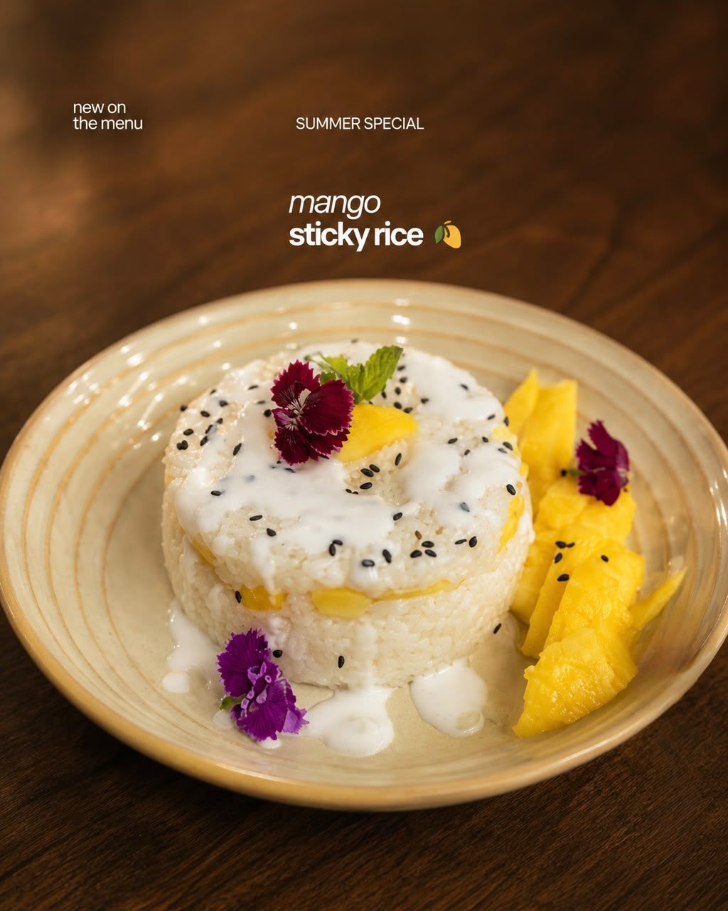 F-Lounge β mango sticky rice dessert